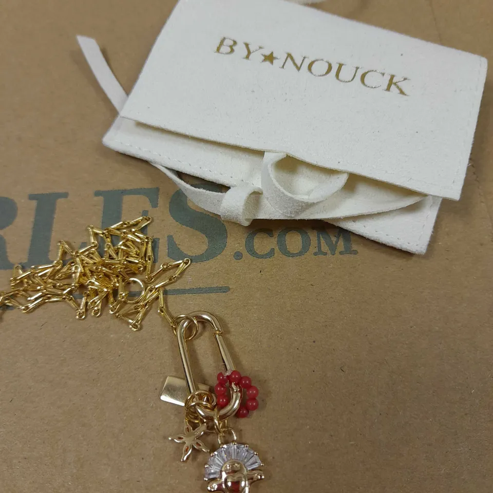 BY NOUCK GOLD EFFECT PENDANT NECKLACE 