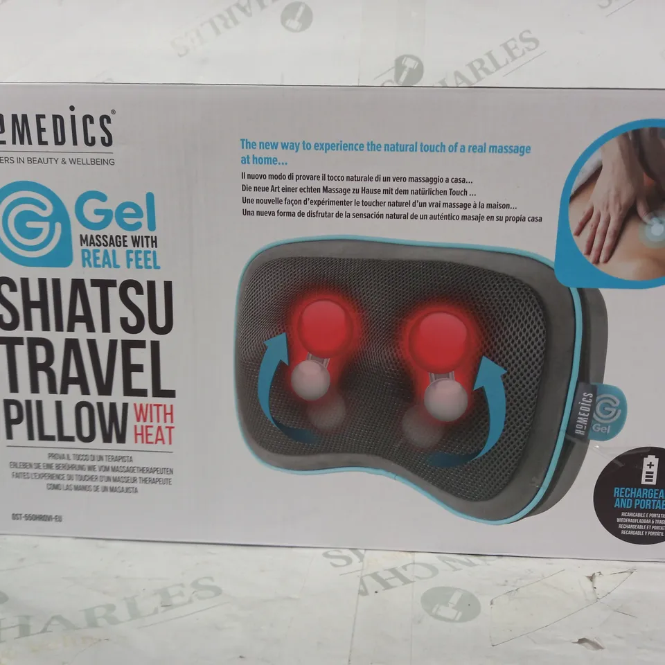 HOMEDICS SHIATSU TRAVEL PILLOW WITH HEAT