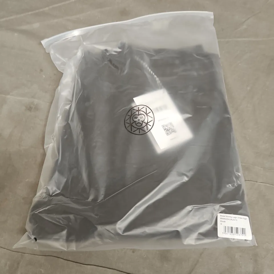 APPROXIMATELY 17 ASSORTED BAGGED UNISEX BRASS MONKEY LOGO JOGGERS IN VARIOUS SIZES IN BLACK