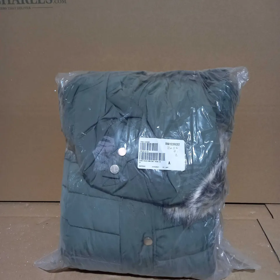 CENTIGRADE FAUX DOWN COAT KHAKI - L