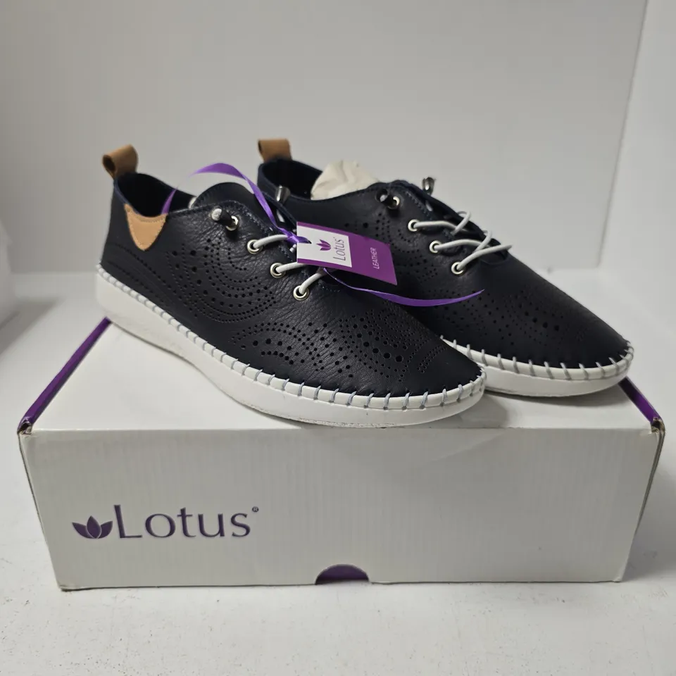 LOTUS TASIA JLS484 NAVY LEATHER SHOES – UK4