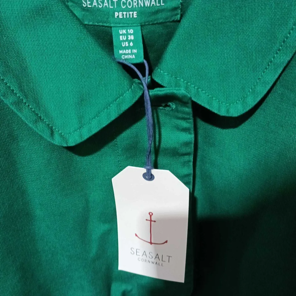 SEASALT CORNWALL PETITE GREEN JACKET – UK 10