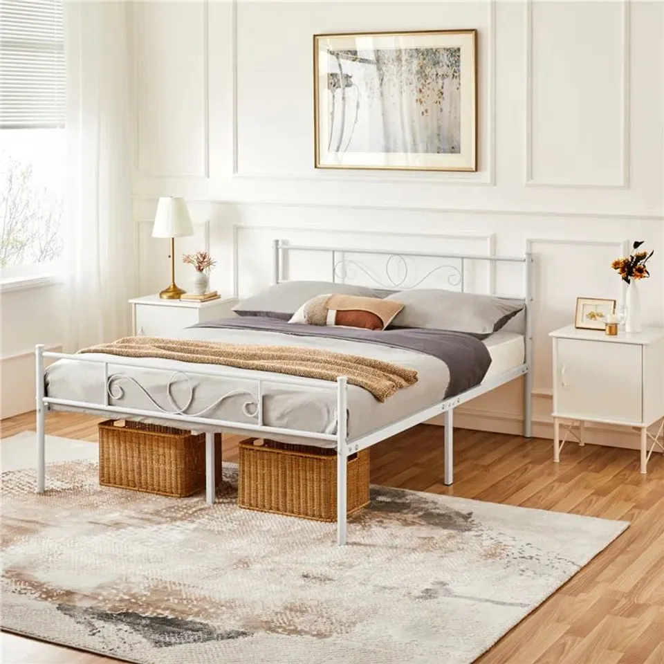 BOXED MCCRAY BEDFRAME IN WHITE // SIZE: 90 X 190CM SINGLE (1 BOX)
