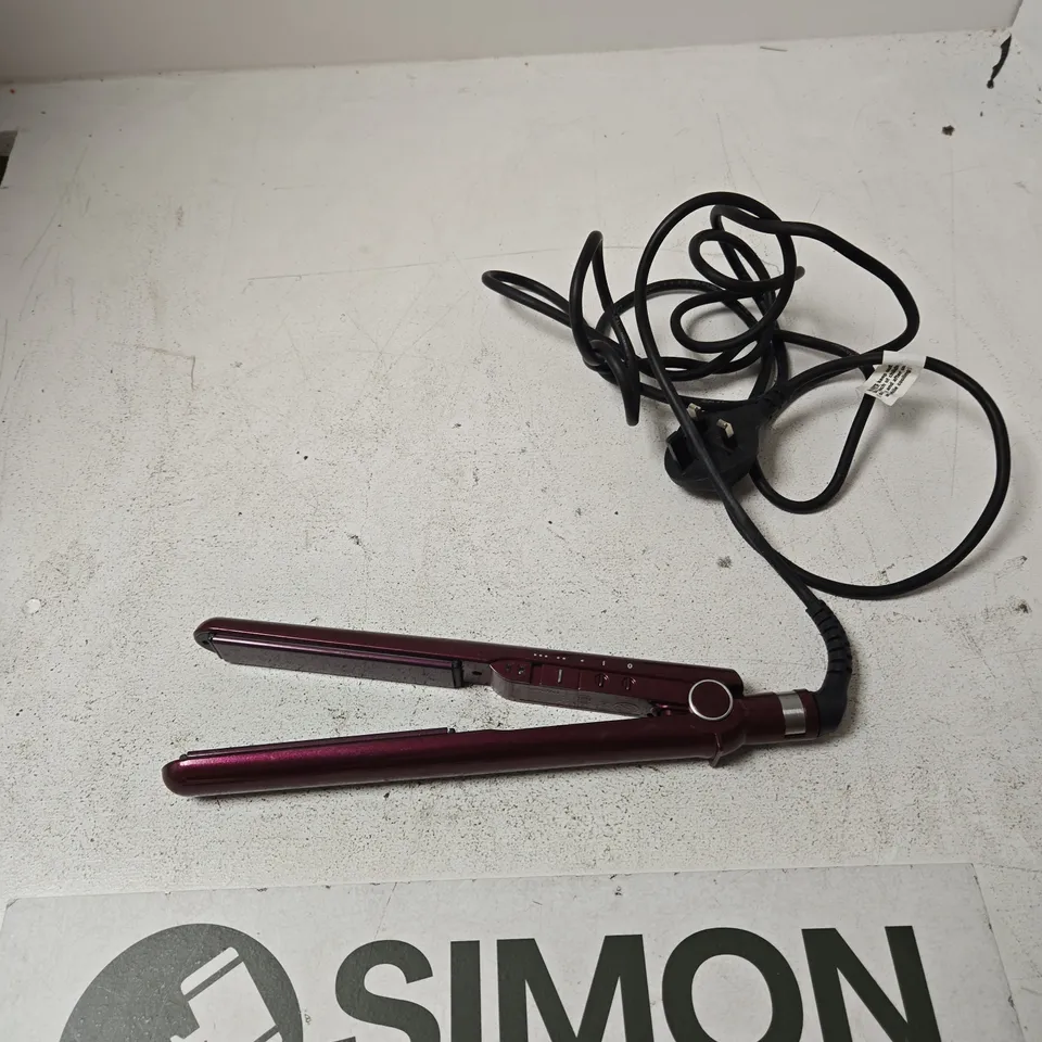 BABYLISS HAIR STRAIGHTENER – BURGUNDY/MAROON WITH POWER CORD