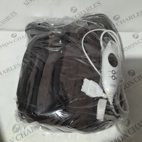 COZEE HOME FAUX FUR HEATED THROW, CHOCOLATE