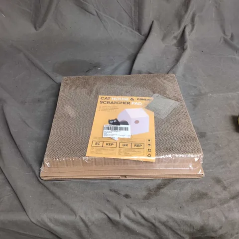CAT HOUSE & CONLUN SCRATCH PAD FOR CATS – CARDBOARD SCRATCHER .