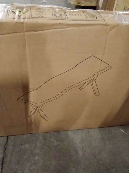 Lot 855: BOXED EZRA II DINING BENCH - RUSTIC WOOD EFFECT (1 BOX ...