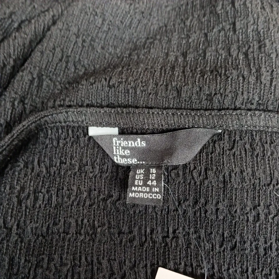 FRIENDS LIKE THESE BLACK KNIT DRESS – UK 16 (EU 44) MADE IN MOROCCO