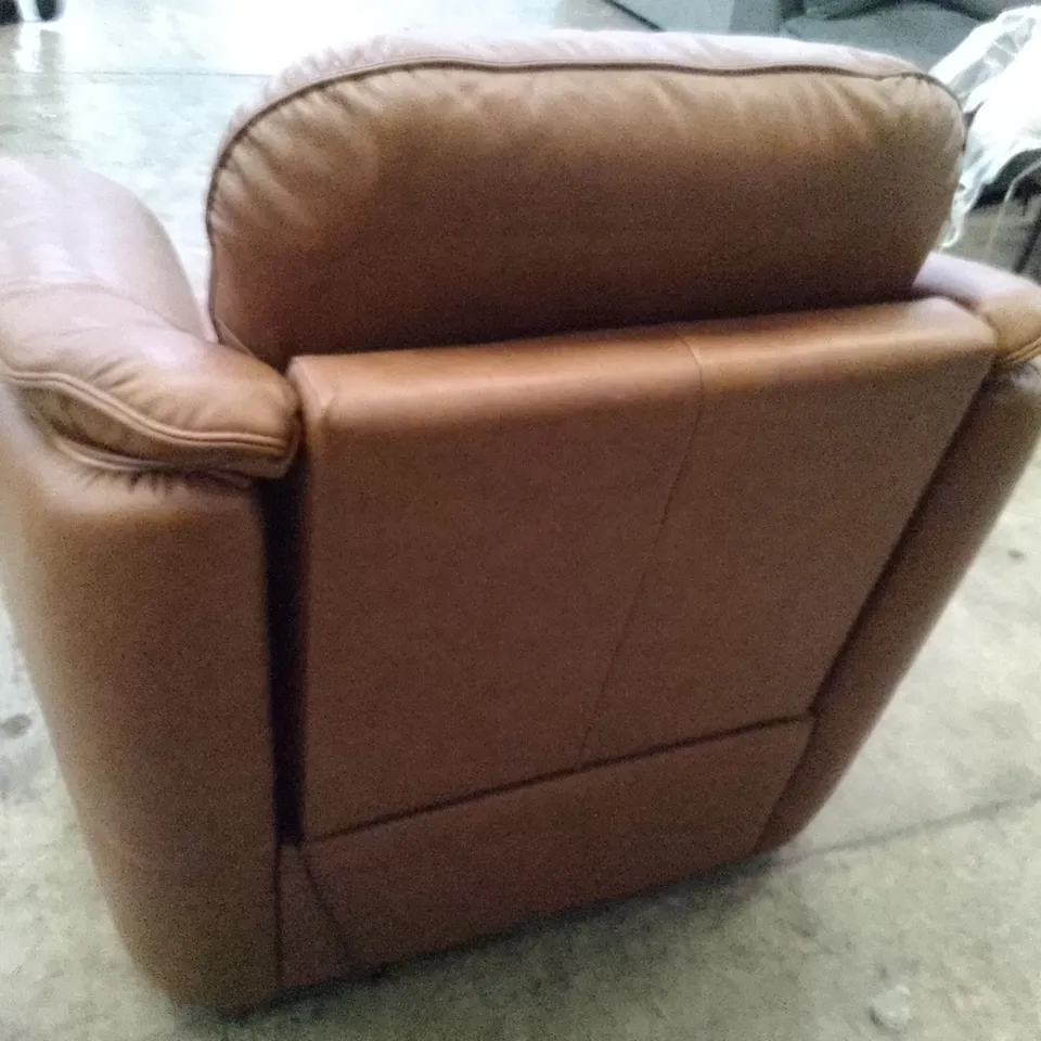 QUALITY DESIGNER G-PLAN JACKSON ELECTRIC RECLINER CHAIR - DALLAS TAN LEATHER