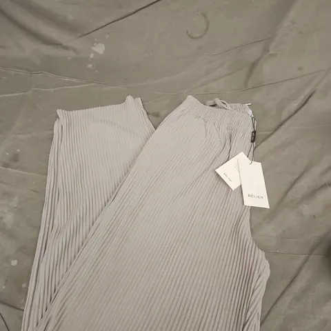 BELIER RIBBED KNIT TROUSERS – GREY, SIZE S