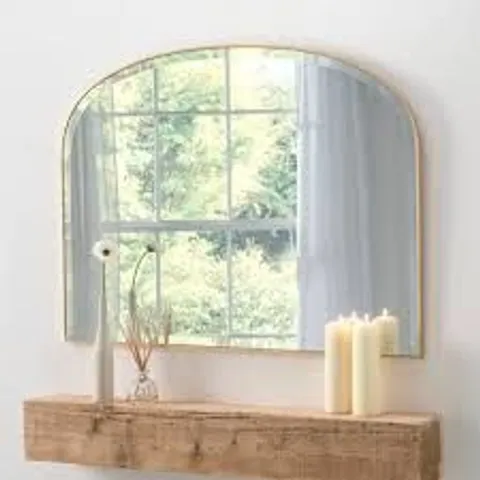 BOXED DRUMOURNE SIMPLE ARCHED OVERMANTLE MIRROR (1 BOX)