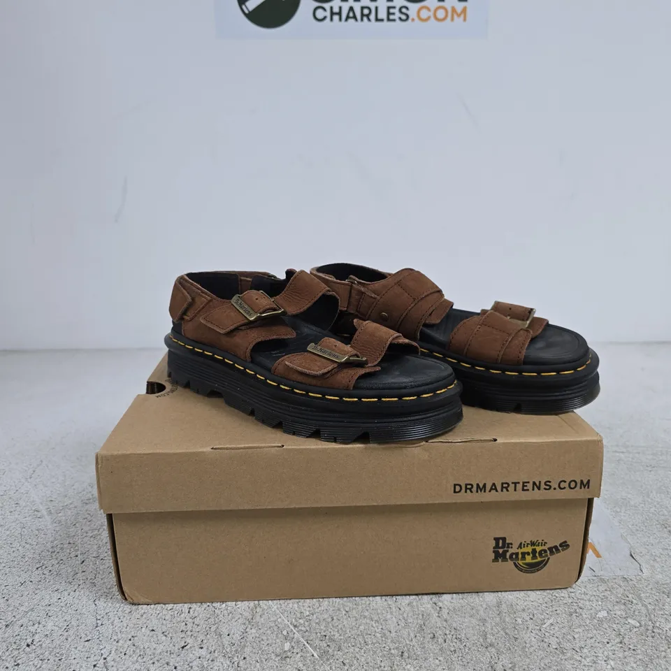 DR MARTENS ZEBZAG SANDAL SEPIA BROWN UK 6 BOXED