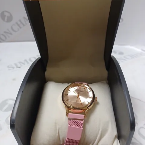 LADIES LA BANUS WATCH – CHAIN LINK METAL STRAP – MAGNETIC CLASP