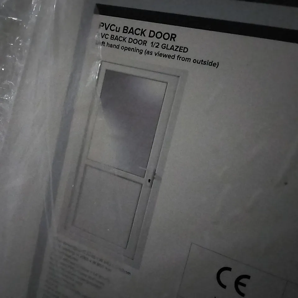 PVCU BACK DOOR HALF GLAZED LEFT HAND OPENING 2055 X 840 X 60mm