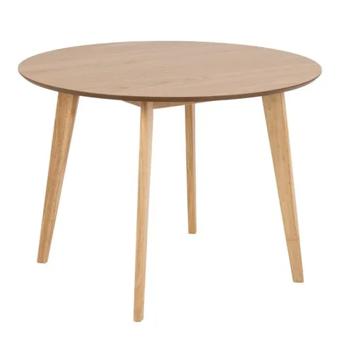 BOXED ROXBY ROUND DINING TABLE IN OAK 105CM