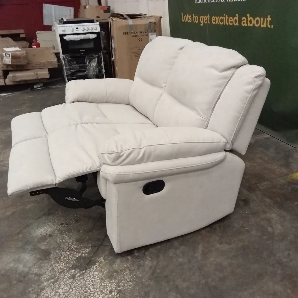 ALBION CHENILLE 2 SEATER HIGH BACK MANUAL RECLINER SOFA RRP £579
