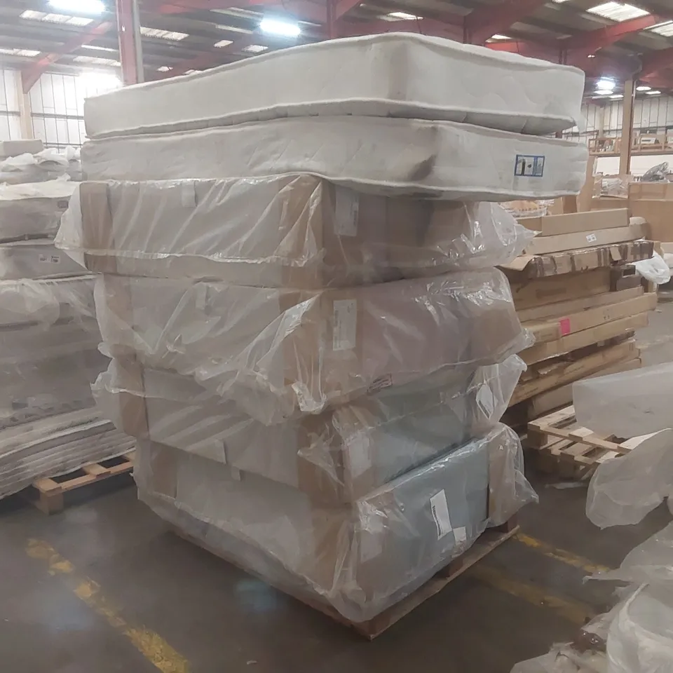 PALLET CONTAINING APPROXIMATELY 4x DIVAN BASE PARTS, 2x MATTRESSES