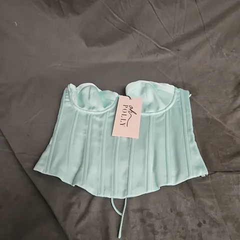 OH POLLY STRAPLESS CORSET TOP IN MINT SIZE 6+