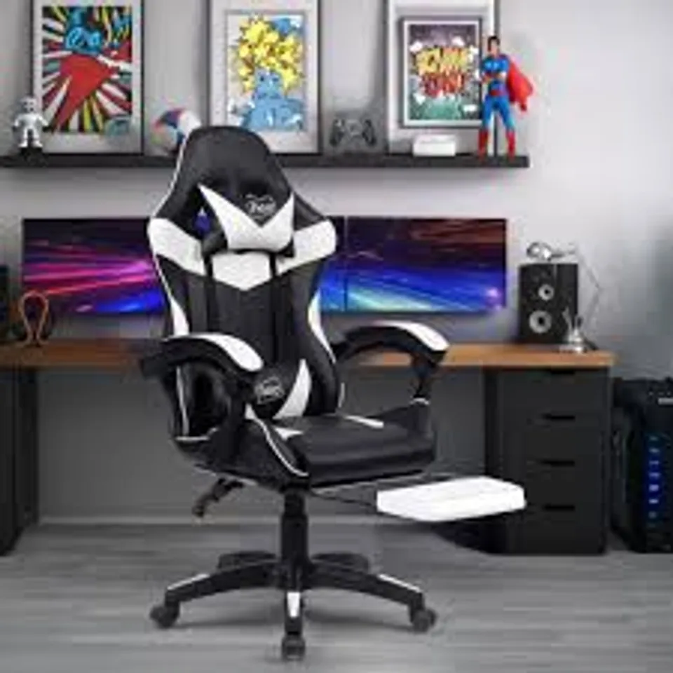 BOXED SIT BETTER WORK HARDER GAMING LOUNGER IN WHITE