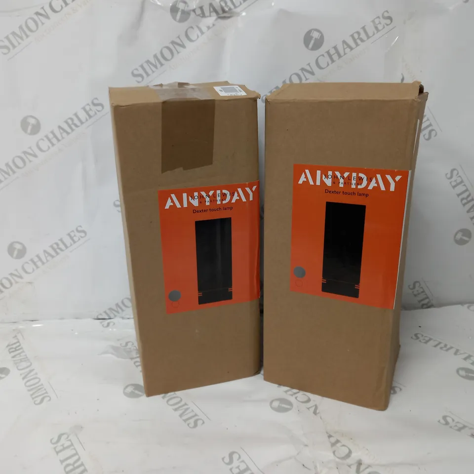 2 BOXED JOHN LEWIS DEXTER TOUCH LAMP