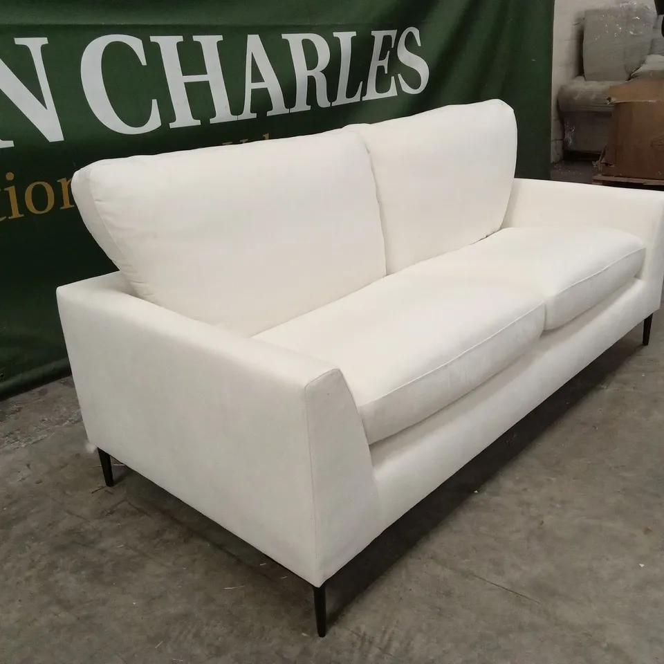 LEXI 3 SEATER SOFA, CREAM HOUSE PLUSH FABRIC