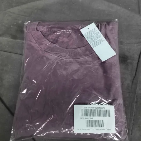 BAGGED ABERCROMBIE & FITCH CLASSIC POLISHED TEE IN PURPLE - MEDIUM