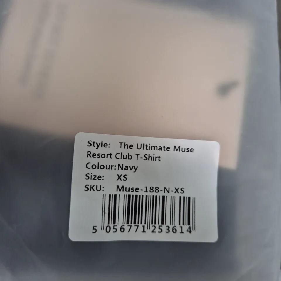 MUSE – THE ULTIMATE MUSE RESORT CLUB T-SHIRT, NAVY, UK 8 (XS)