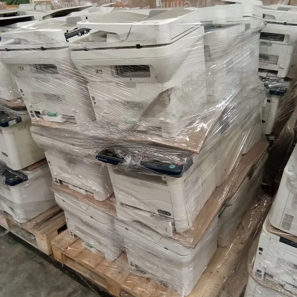 PALLET TO CONTAIN A LARGE ASSORTMENT OF XEROX PRINTERS