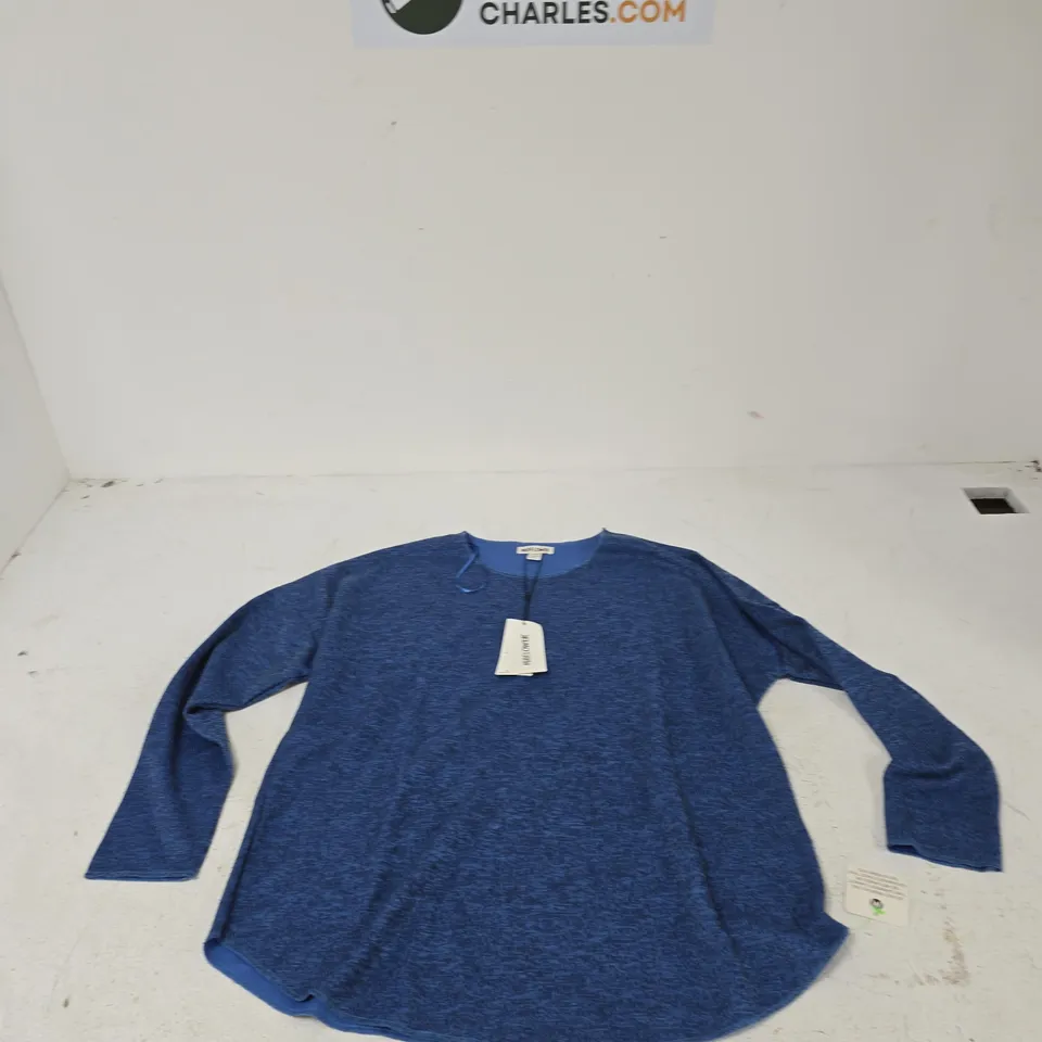 MUDFLOWER WOMEN’S KNIT TOP – BLUE, UK 10/12 (EU 38/40; US 6/8) – BRAND NEW WITH TAGS