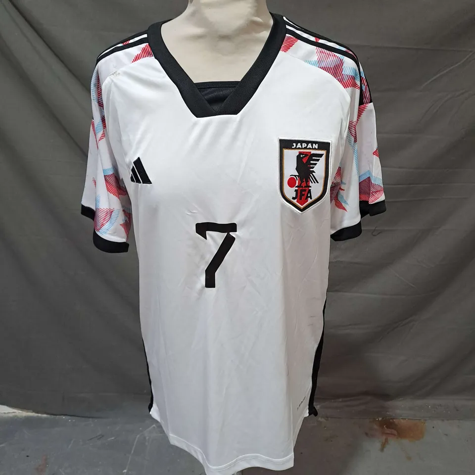 ADIDAS JAPAN FOOTBALL JERSEY IN WHITE SIZE S