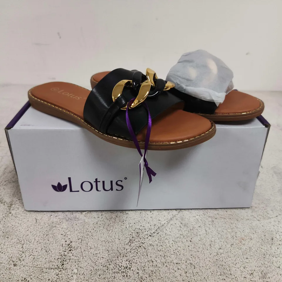 LOTUS VIDA ULP400 BLACK SANDALS – UK4