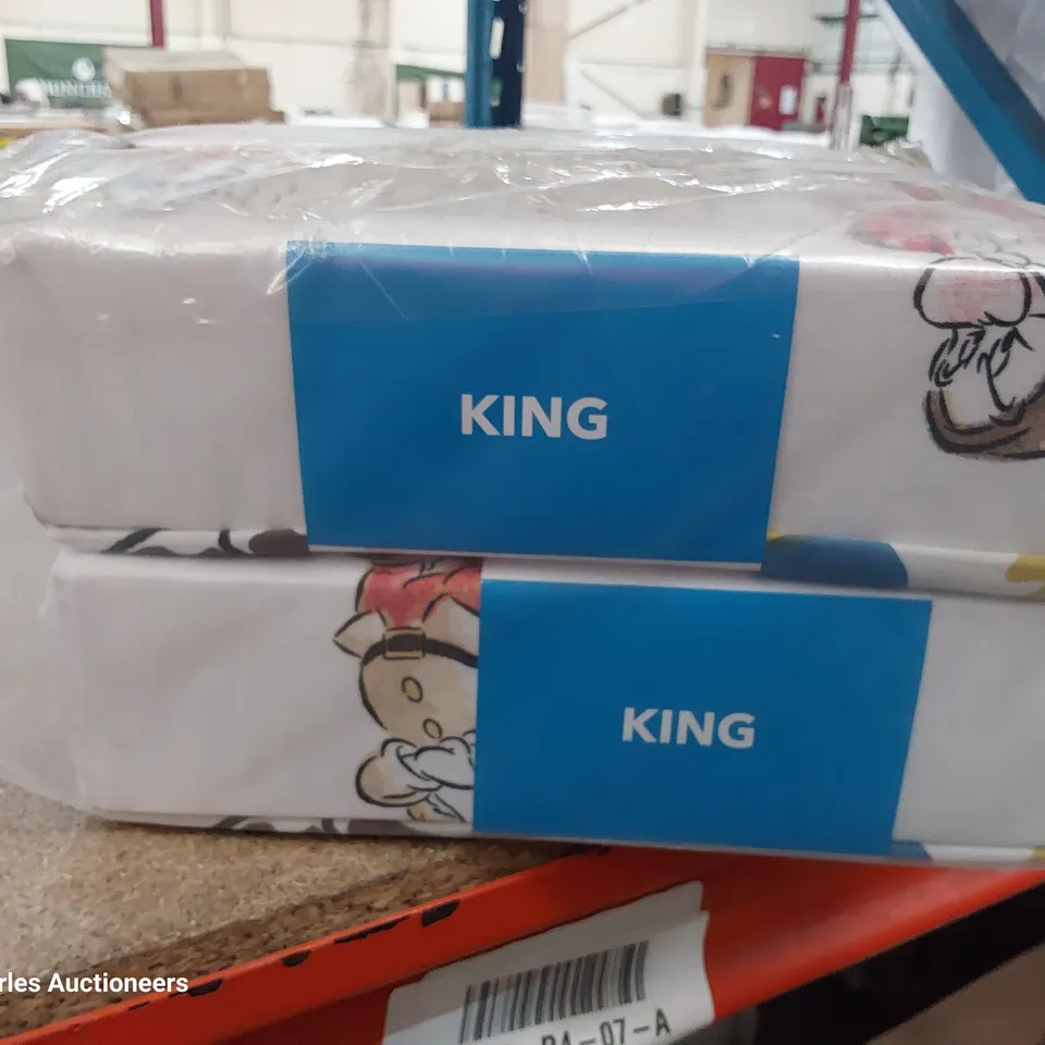 TWO SETS OF DISNEY SNOW WHITE KINGSIZE DUVET SETS
