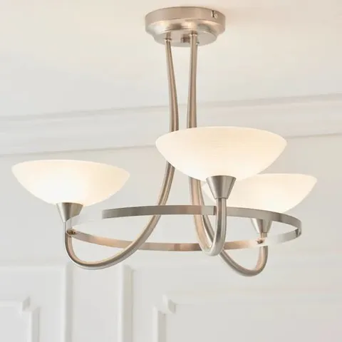 BOXED VOGUE CAGNEY 3 LIGHT SEMI FLUSH CEILING LIGHT