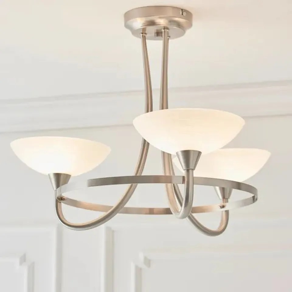 BOXED VOGUE CAGNEY 3 LIGHT SEMI FLUSH CEILING LIGHT