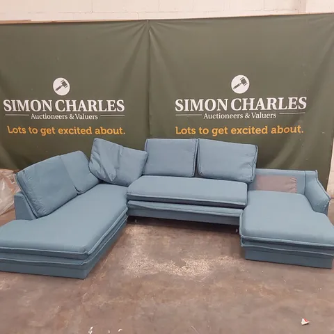 CHARMING CHARLIE FABRIC UPHOLSTERED CORNER SOFA