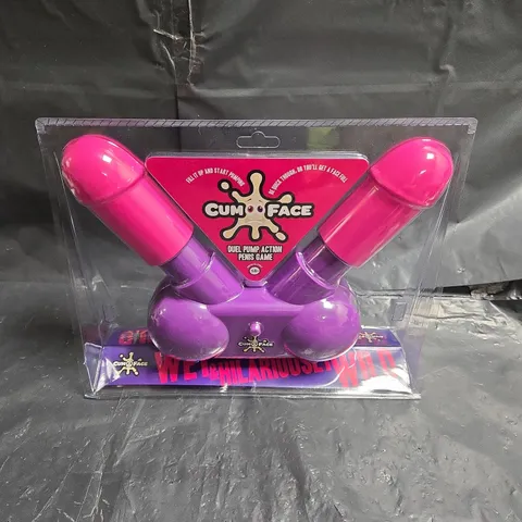 CUM FACE DUAL PUMP ACTION PENIS GAME – PINK & PURPLE (NOVELTY SEX TOY)
