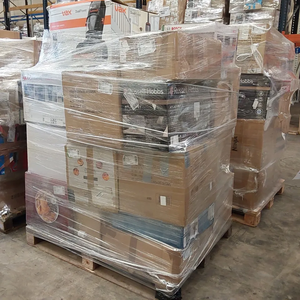 PALLET OF APPROXIMATELY 23 UNPROCESSED RAW RETURN HOUSEHOLD AND ELECTRICAL GOODS TO INCLUDE;