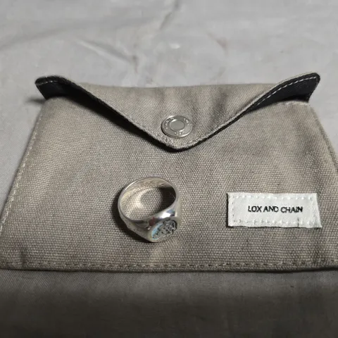LOX AND CHAIN SILVER RING