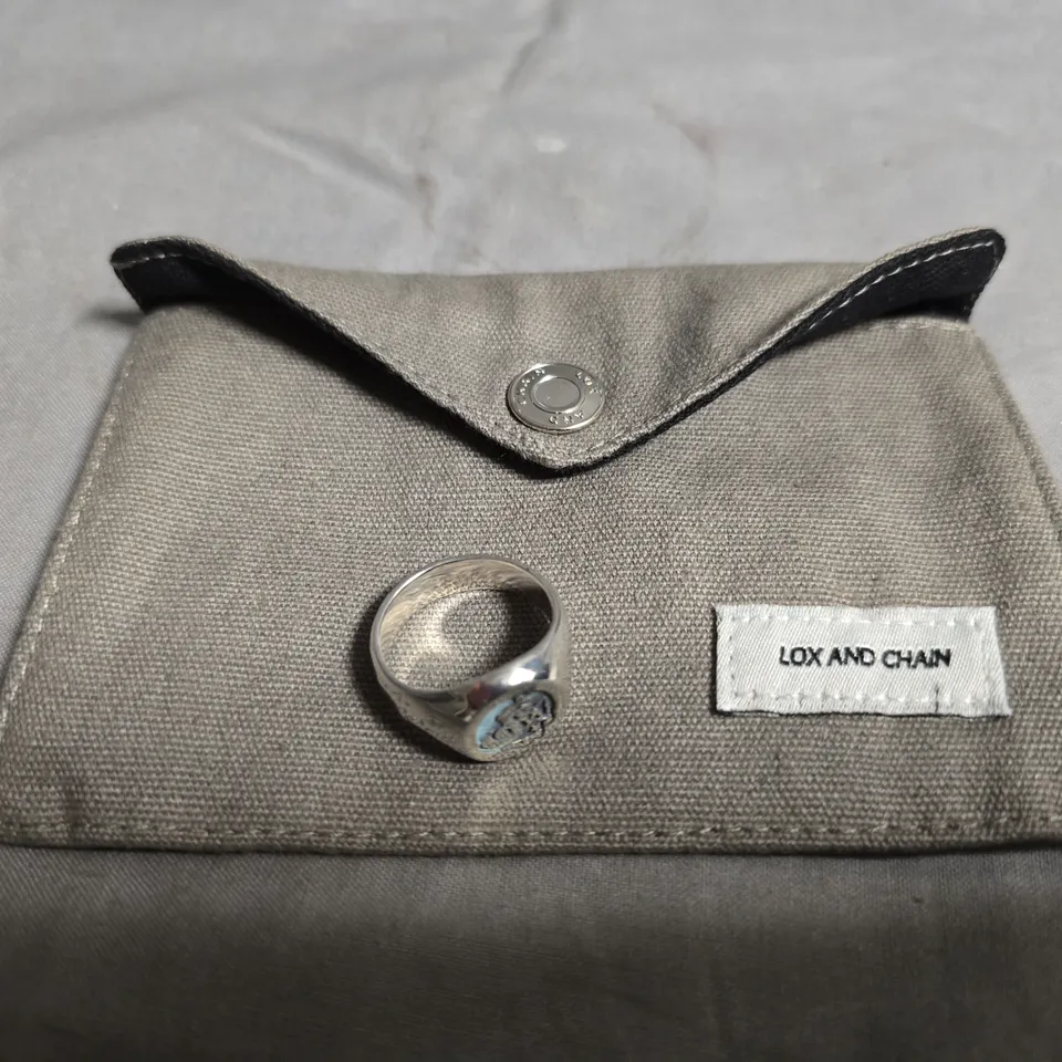 LOX AND CHAIN SILVER RING