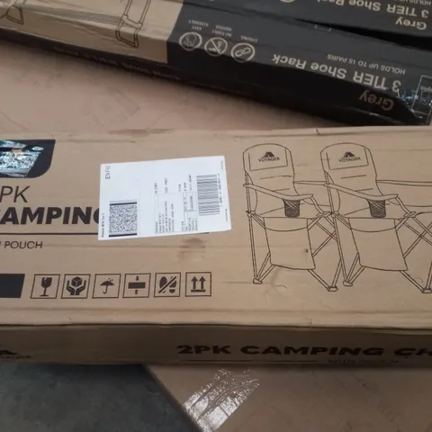 BOXED VOYAGER 2PK CAMPING CHAIR WITH POUCH - GREY