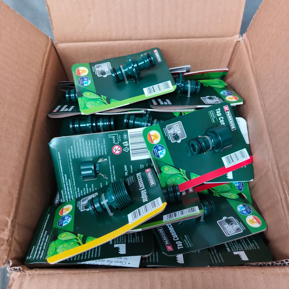 APPROXIMATELY 50 ASSORTED PARKSIDE HOSE PIPE CONNECTOR ACCESSORIES 
