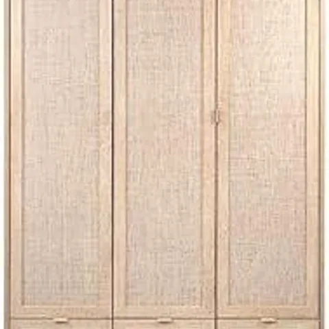 BOXED BALI 60B WARDROBE 120 X 190 CM WITH 3 DOORS AND 3 DRAWERS IN WILLOW LOOK (3 BOXES)