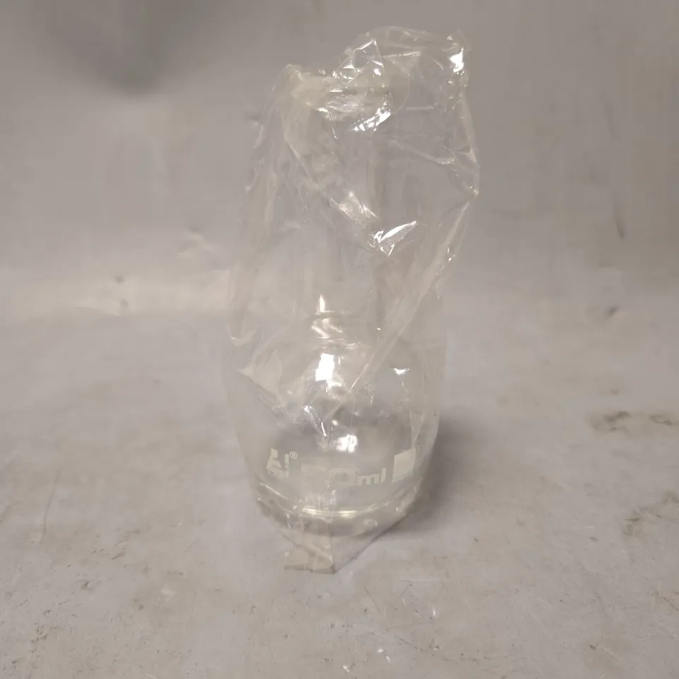 BOX OF APPROX 10 LABGLASS FLAT BOTTOM BOILING FLASK NARROW NECK WITH BEADED RIM 50ML - COLLECTION ONLY