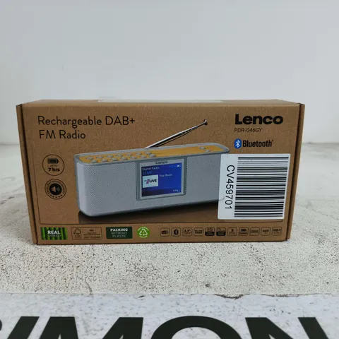 BOXED LENCO RECHARGABLE DAB+ FM RADIO