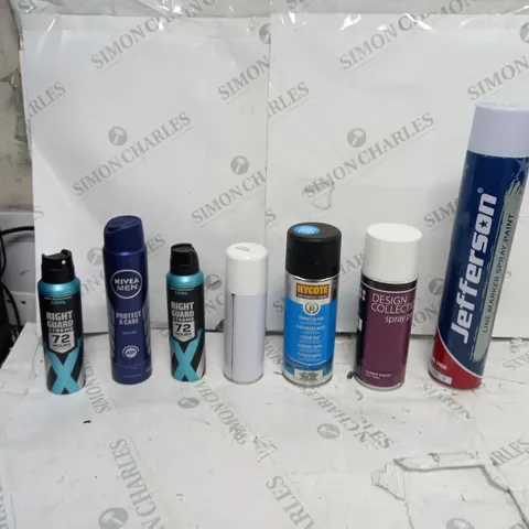 APPROXIMATELY 15 ASSORTED AEROSOLS TO INCLUDE LYNX BLACK SET, NIVEA COOL KICK, AND TED BAKER SPRAY SET ETC.