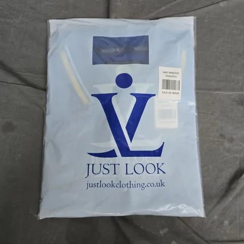 BAGGED JUST LOOK SHORT TIPPING POLO SHIRT – BLUE – SIZE MEDIUM
