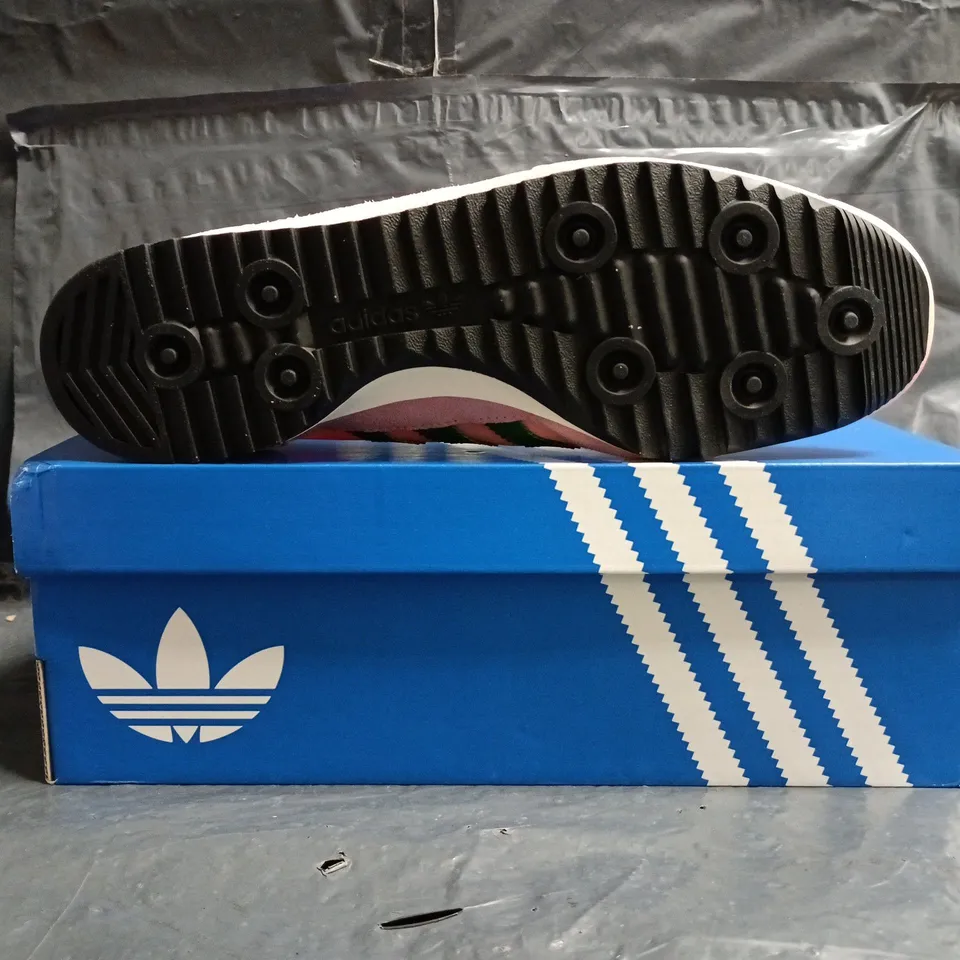 BOXED PAIR OF ADIDAS SL 72 OG W TRAINERS IN PINK/GREEN SIZE UK 9.5