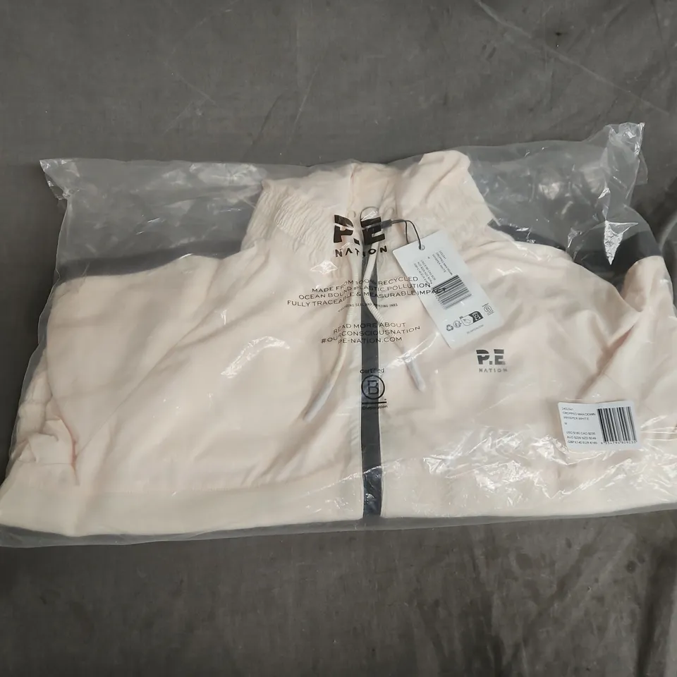 BAGGED P.E NATION CROPPED MAN DOWN – WHISPER WHITE, SIZE M