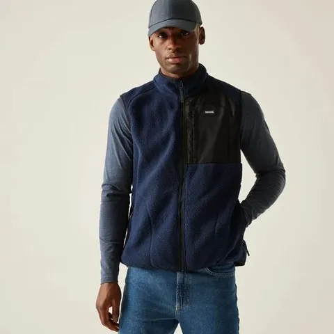 BRAND NEW REGATTA MENS FRANKIE BORG FLEECE BODY WARMER GILET NAVY SIZE M