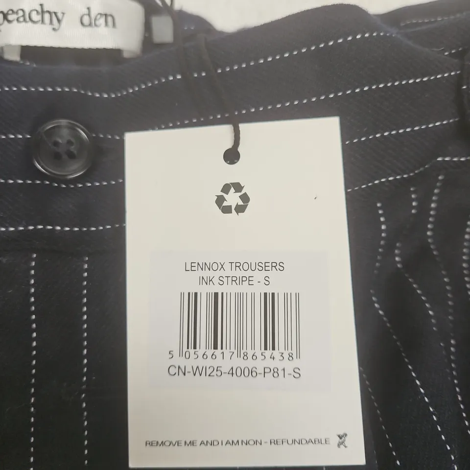 LENNOX TROUSERS INK STRIPE – SIZE S (PEACHY DEN)